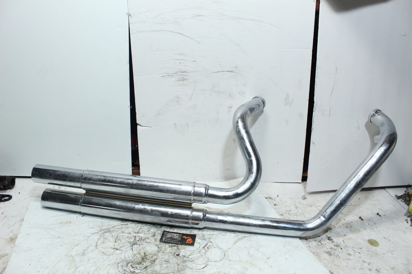 04-13 Harley Sportster Vance Hines 18005 Double Barrel Exhaust Pipe Only D500FC