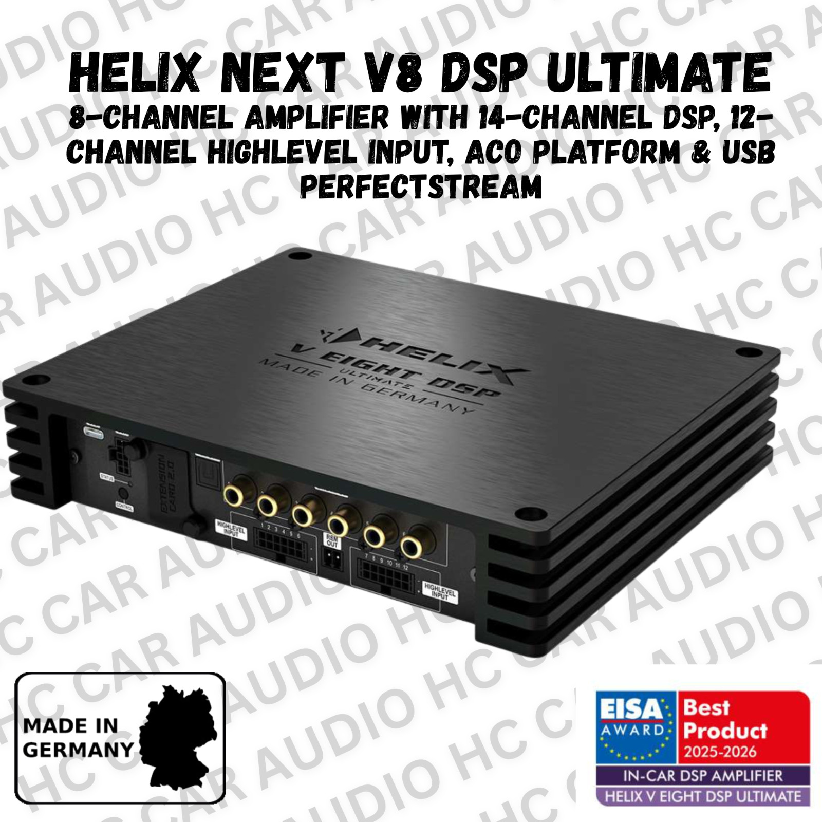 BRAND NEW HELIX NEXT V EIGHT DSP ULTIMATE-8-channel amplifier with 14-channelDSP
