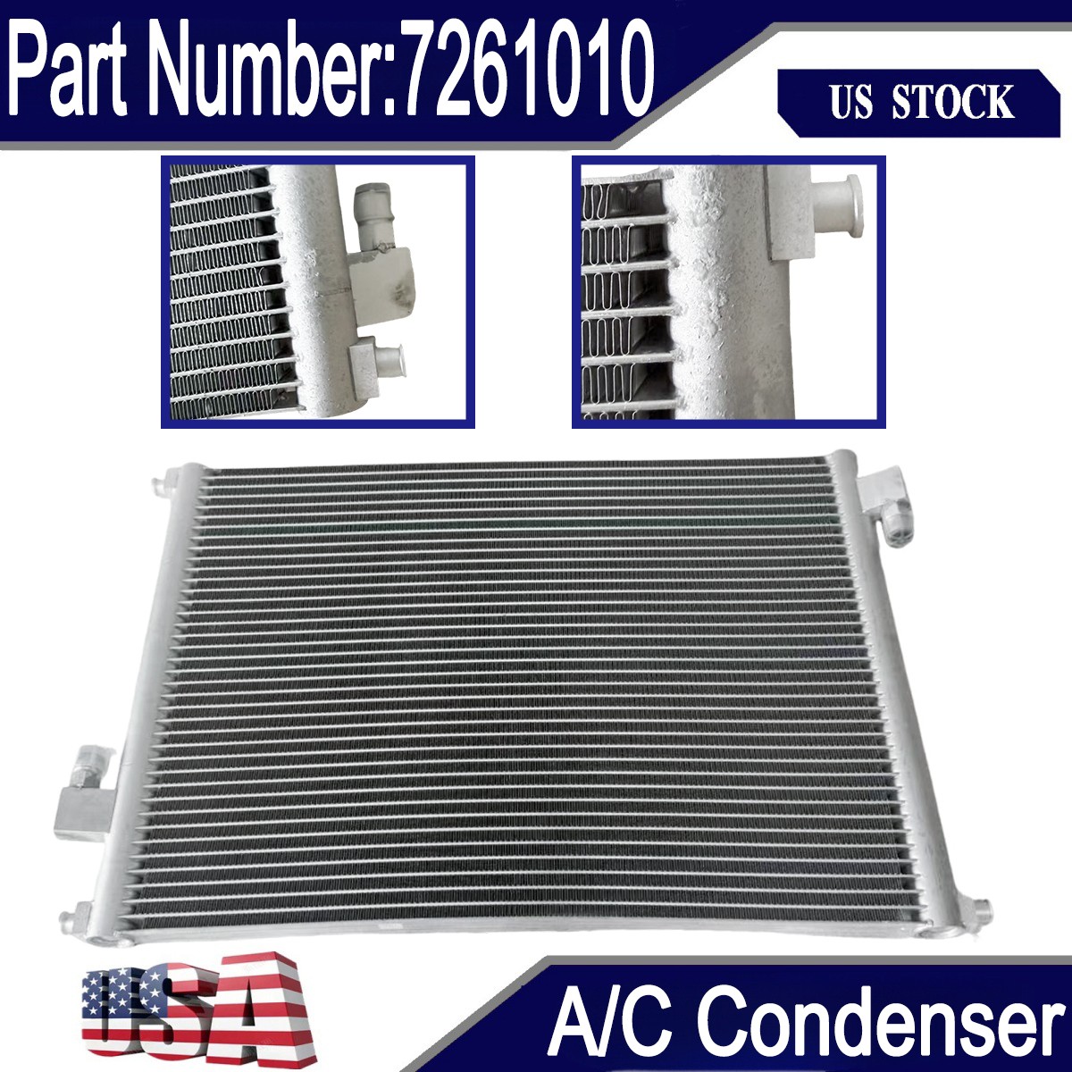 NEW 7261010 A/C Condenser For Bobcat Skid-Steer T590 T595 T630 T650 T770 7229108
