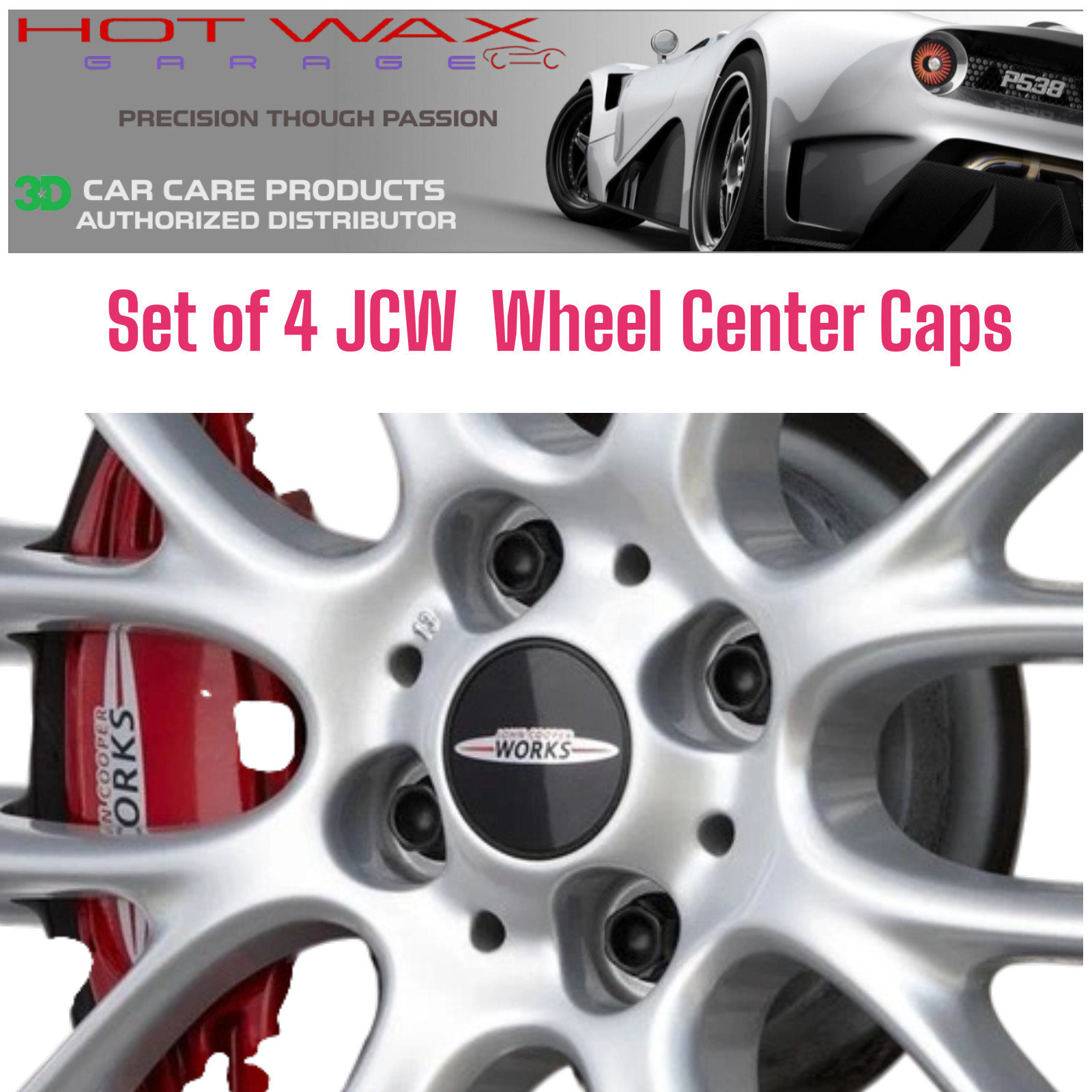 OEM MINI JCW Wheel Center Cap – John Cooper Works Logo, 54mm