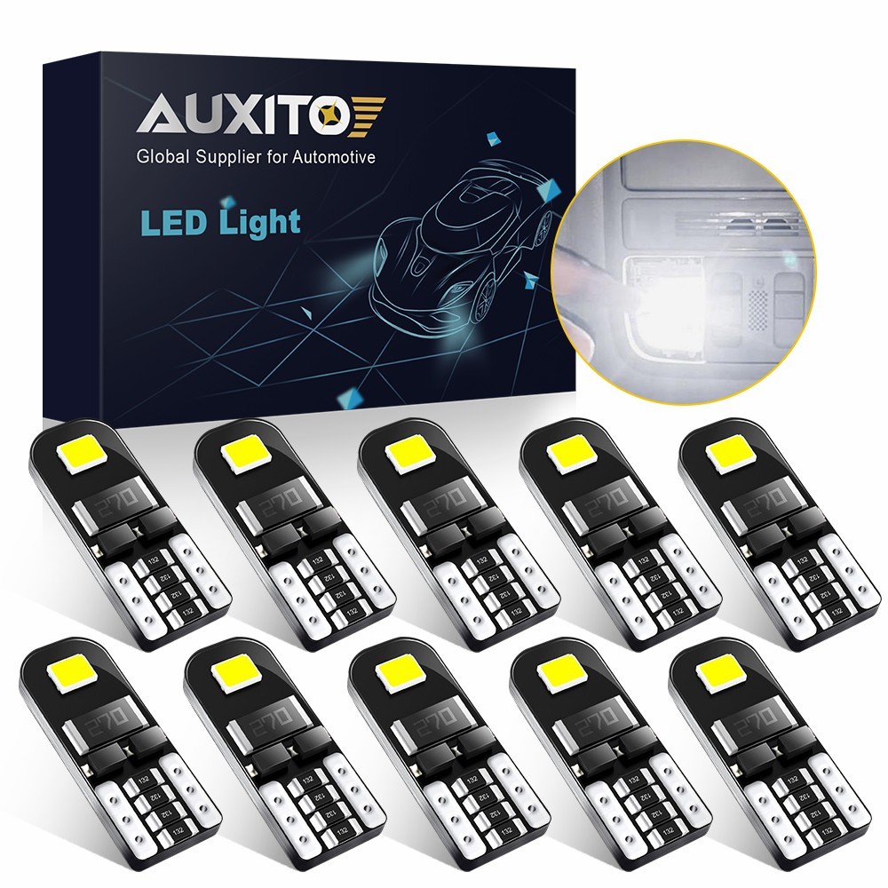 AUXITO T10 168 194 White LED License Plate Side Marker Light Bulb Canbus 10-100x