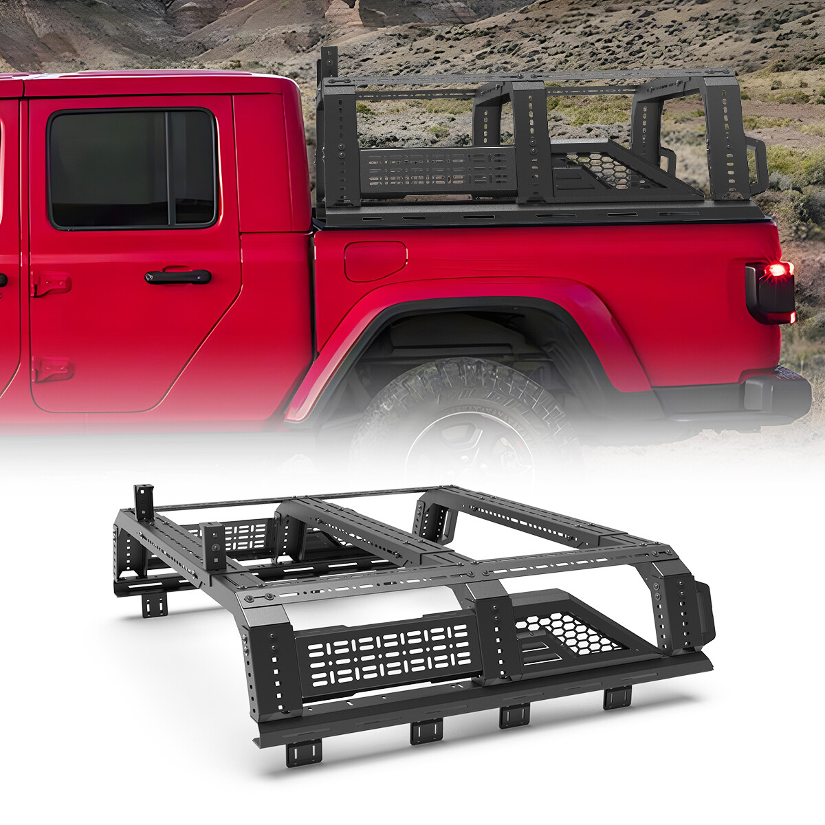 For 1994-2004 Chevrolet S10/GMC Sonoma Truck Roll Bar Modular Chase Rack Bed Bar