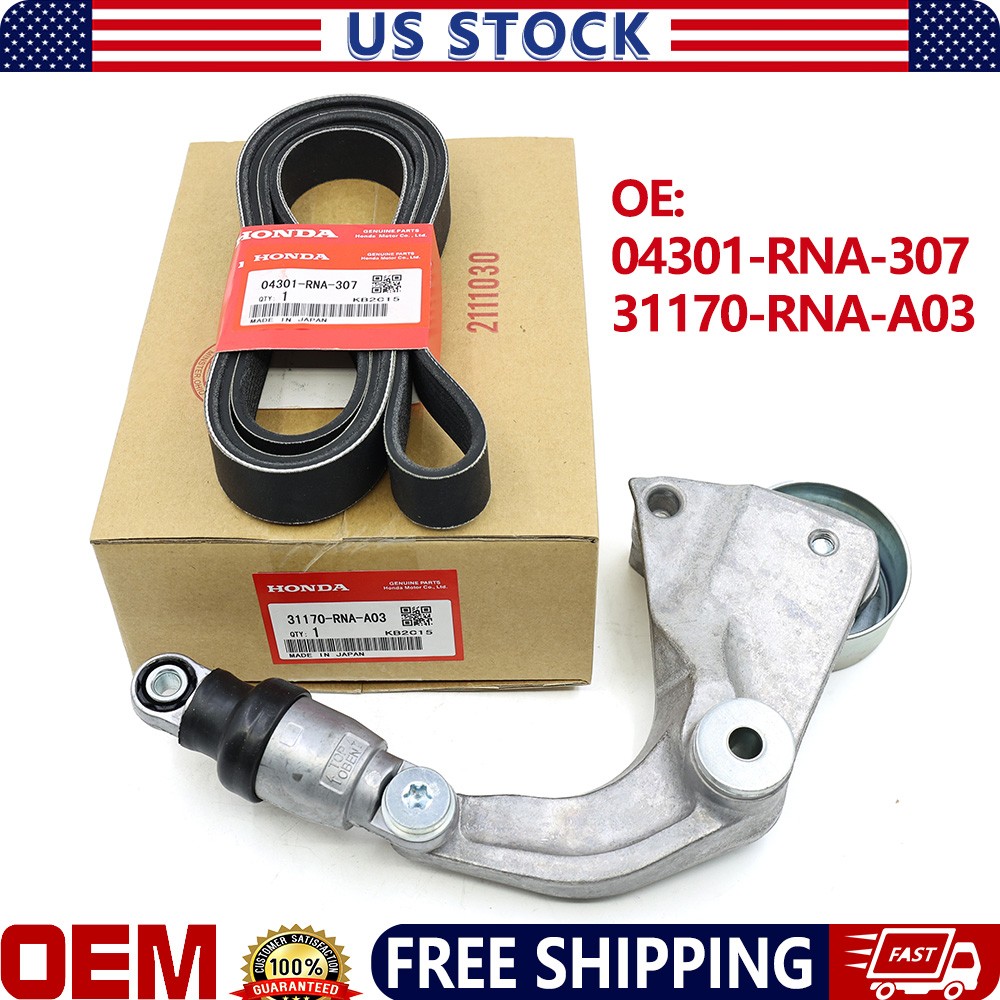 New Serpentine Drive Belt Tensioner Pulley Kit For Honda Civic 2006-2011 1.8L