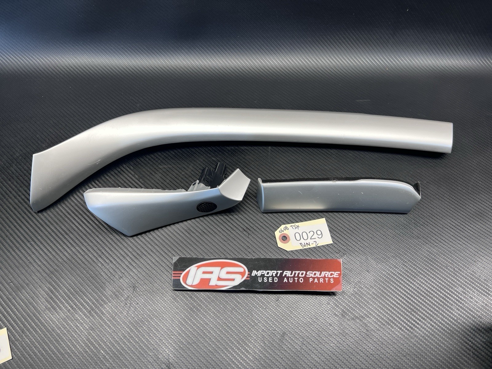 06-08 ACURA TSX DASHBOARD DASH BOARD COVER TRIM SET LEFT RIGHT SILVER OEM 06-08 ACURA TSX DASHBOARD DASH BOARD COVER TRIM SET LEFT RIGHT SILVER OEM