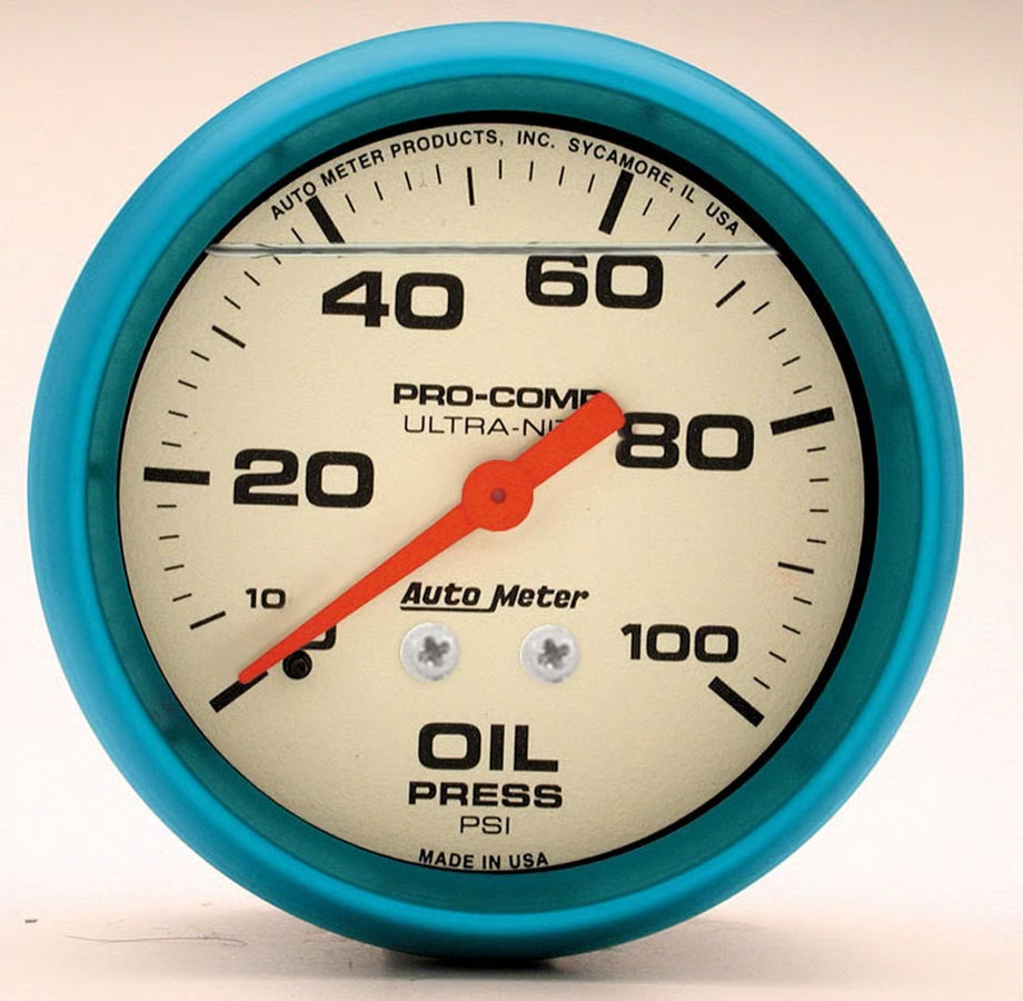 Autometer 4221 Ultra-Nite Oil Pressure Gauge, 2-5/8\