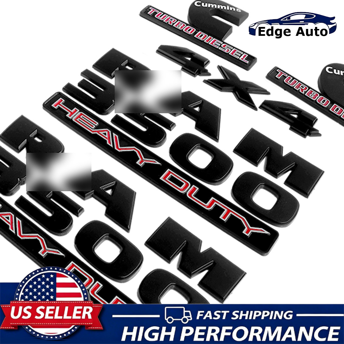5Pcs Fender Rear Letter Badge For RAM 3500 Heavy Duty 4X4 Cummins Turbo Emblem 5Pcs Fender Rear Letter Badge For RAM 3500 Heavy Duty 4X4 Cummins Turbo Emblem