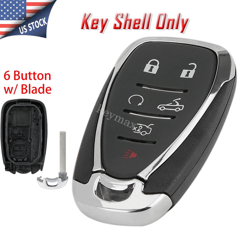 For Chevrolet Camaro Convertible 2016-2023 Smart Remote Key Fob Shell Case 6-Btn