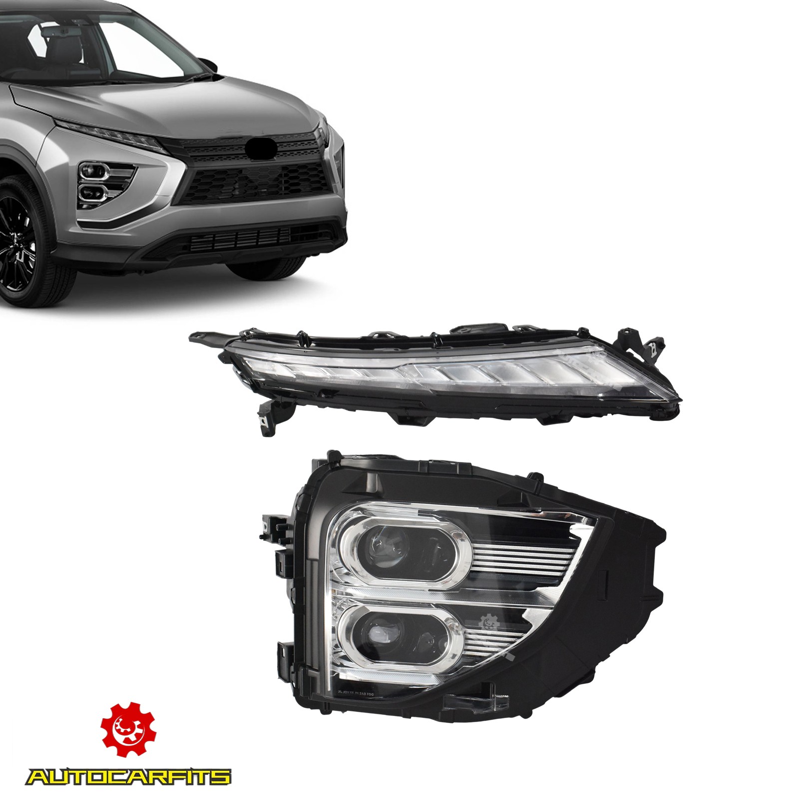 For Mitsubishi Eclipse Cross 2022-2025 Front LED Headlight&DRL Lamp Right Side For Mitsubishi Eclipse Cross 2022-2025 Front LED Headlight&DRL Lamp Right Side