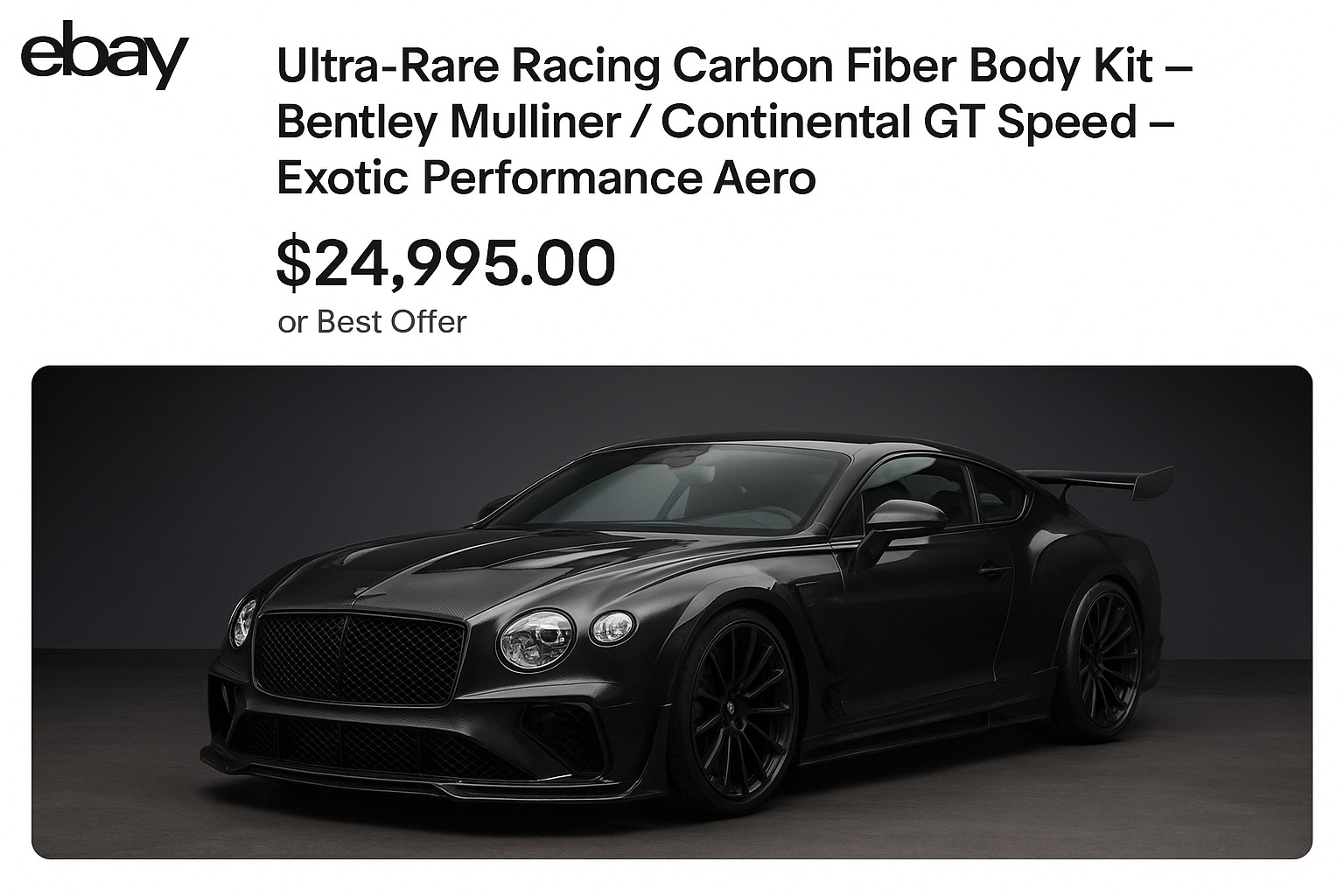 Bentley Ultra-Rare Racing Carbon Fiber Body Kit