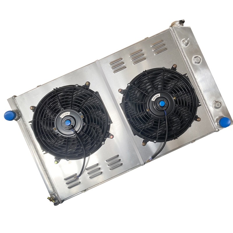 4 Row Radiator W/ 2Fan For 73-87 Chevy C/K C10 C20 K10 K20 GMC C/K1500 2500 V8