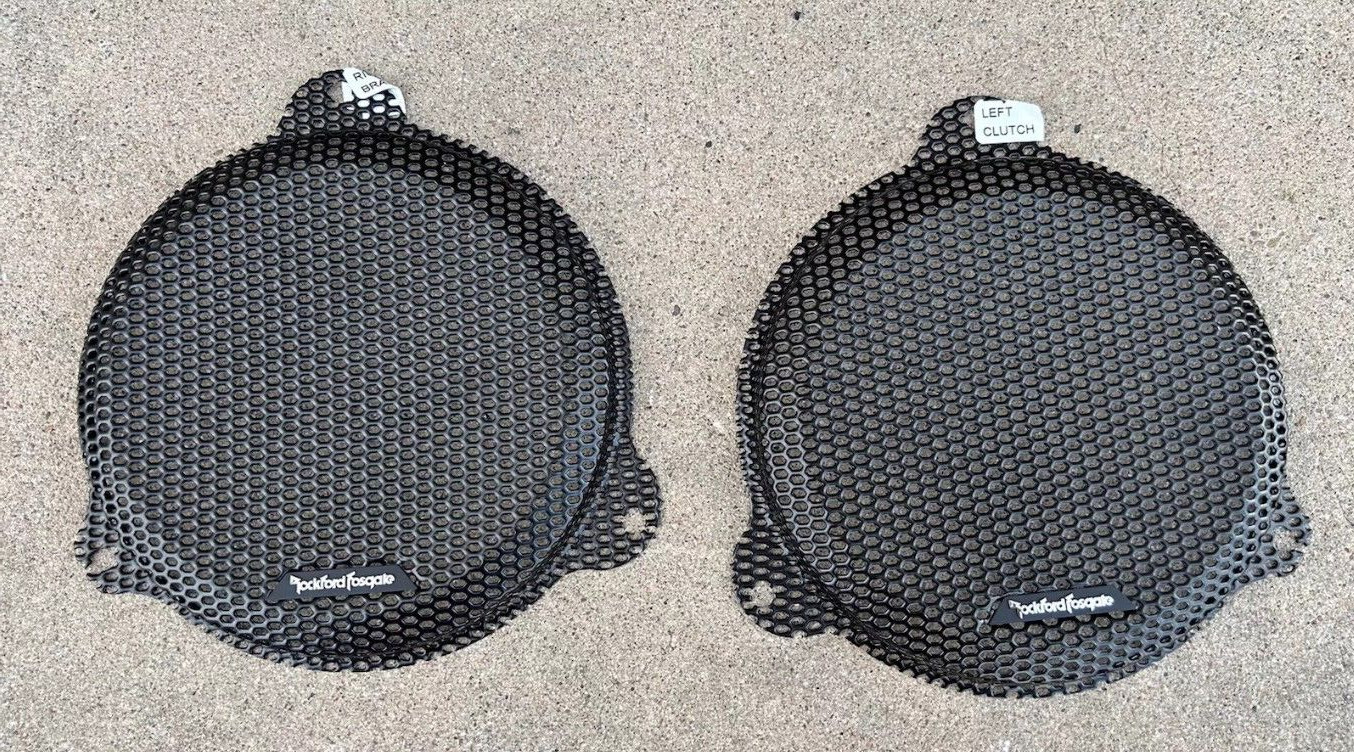 ROCKFORD FOSGATE H-D BATWING FAIRING METAL SPEAKER GRILLS QUICK SHIP NR