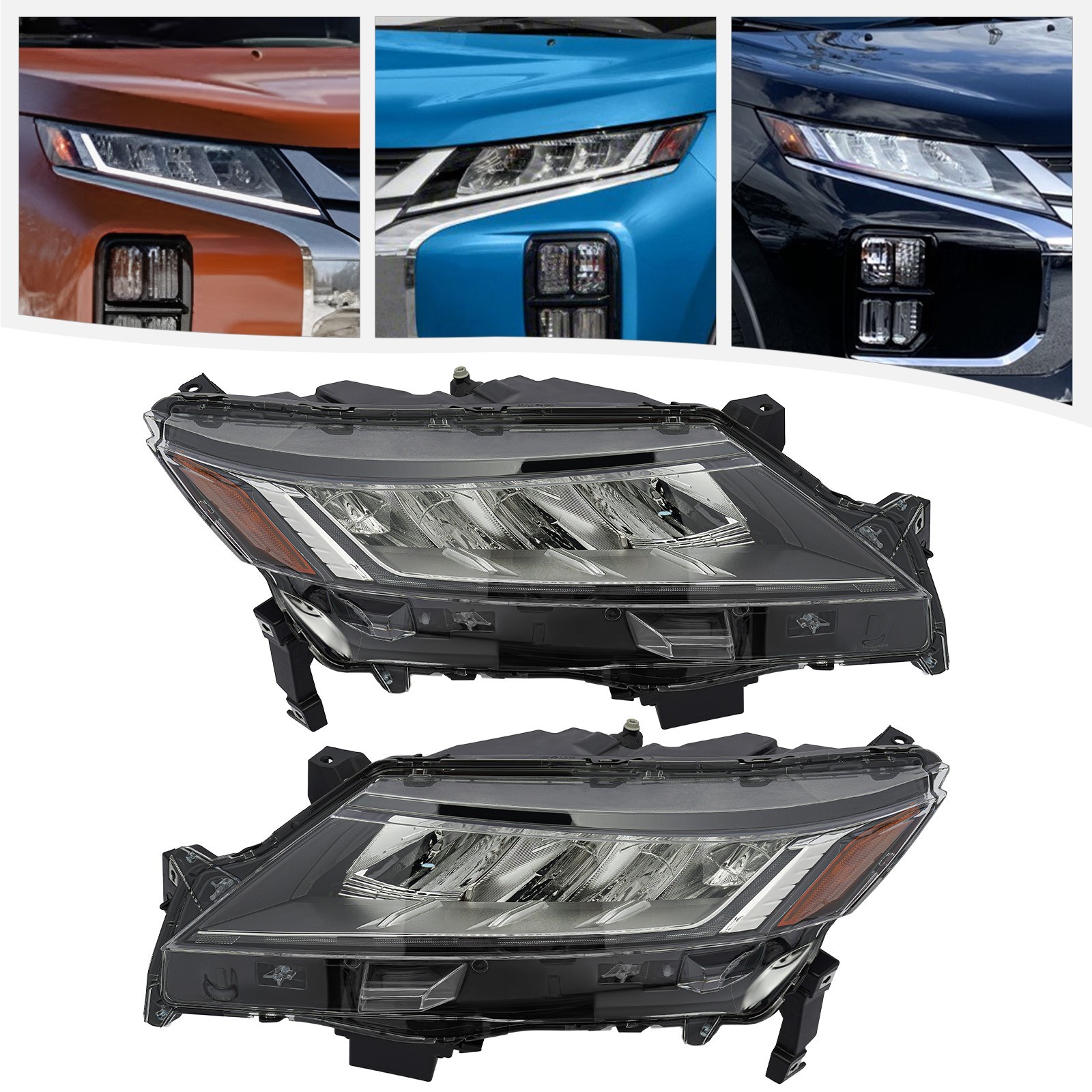 For 20-24 Mitsubishi Outlander Sport/ASX Full LED Headlights Headlamps Pair Set