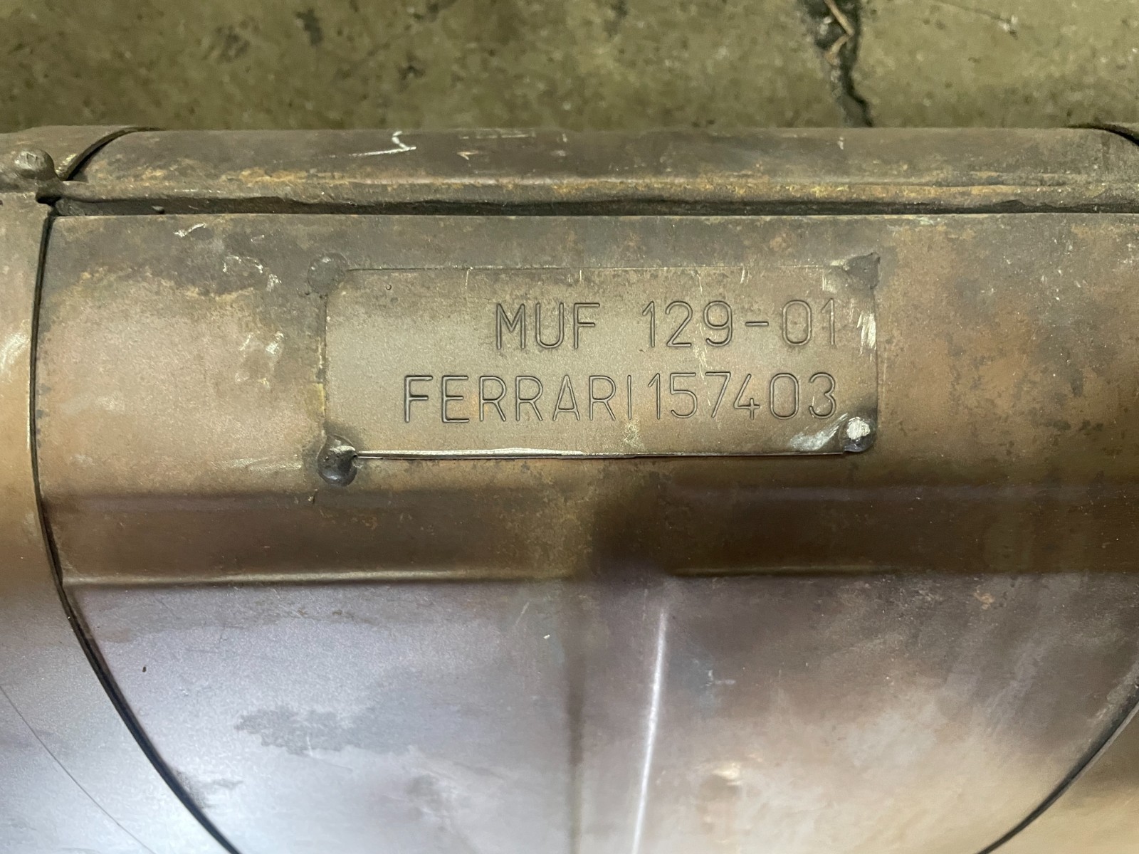 Ferrari F355 OEM Muffler PN 1157403 Ferrari F355 OEM Muffler PN 1157403