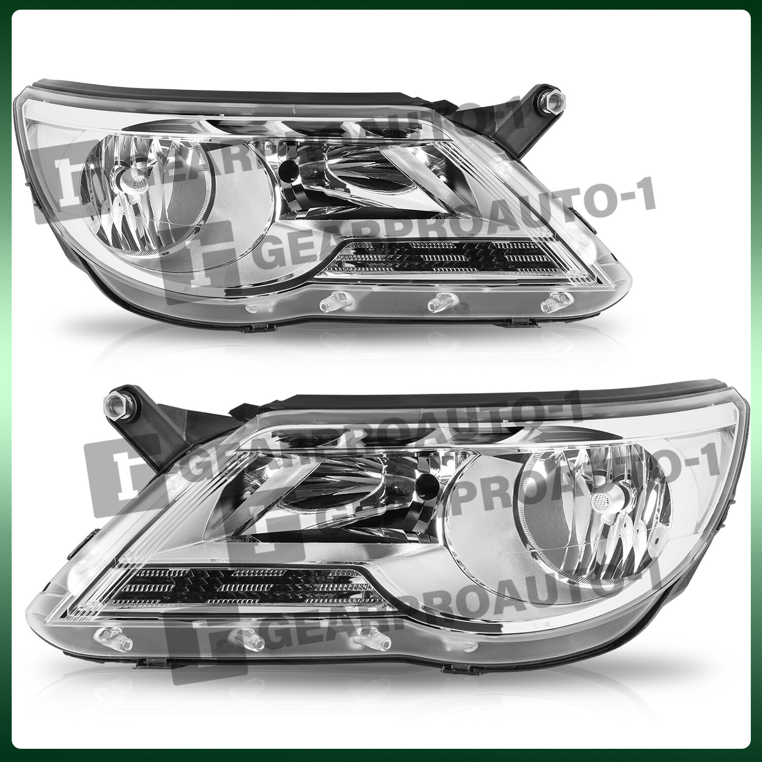 For 2009-2011 Volkswagen Tiguan SUV Left Right Side Halogen Headlights Headlamps