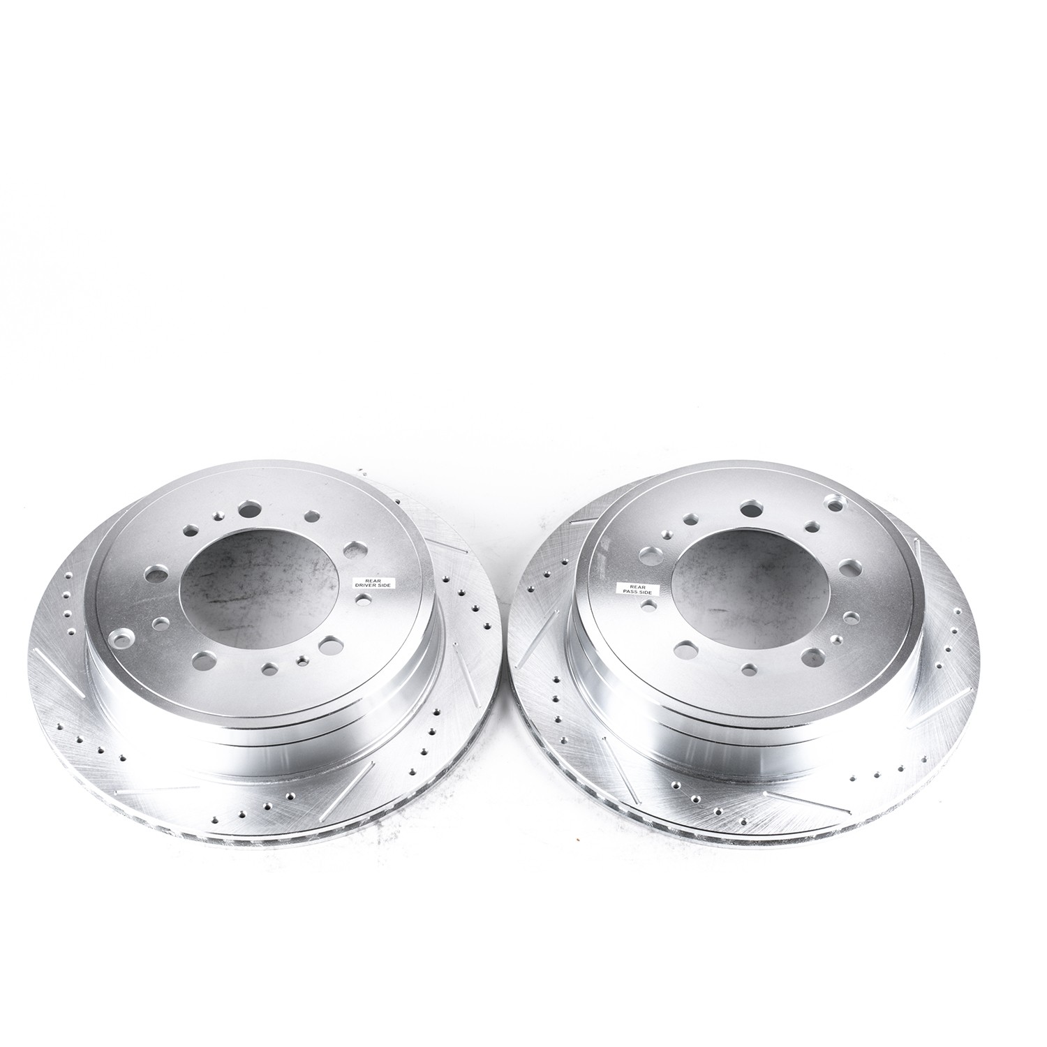 Power Stop for 13-21 Toyota Land Cruiser Rear Evolution Drilled & Slotted Rotors