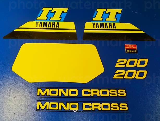 1986 Yamaha IT200 8pc graphic 86' motocross pegatina decal sticker kit MX IT 200