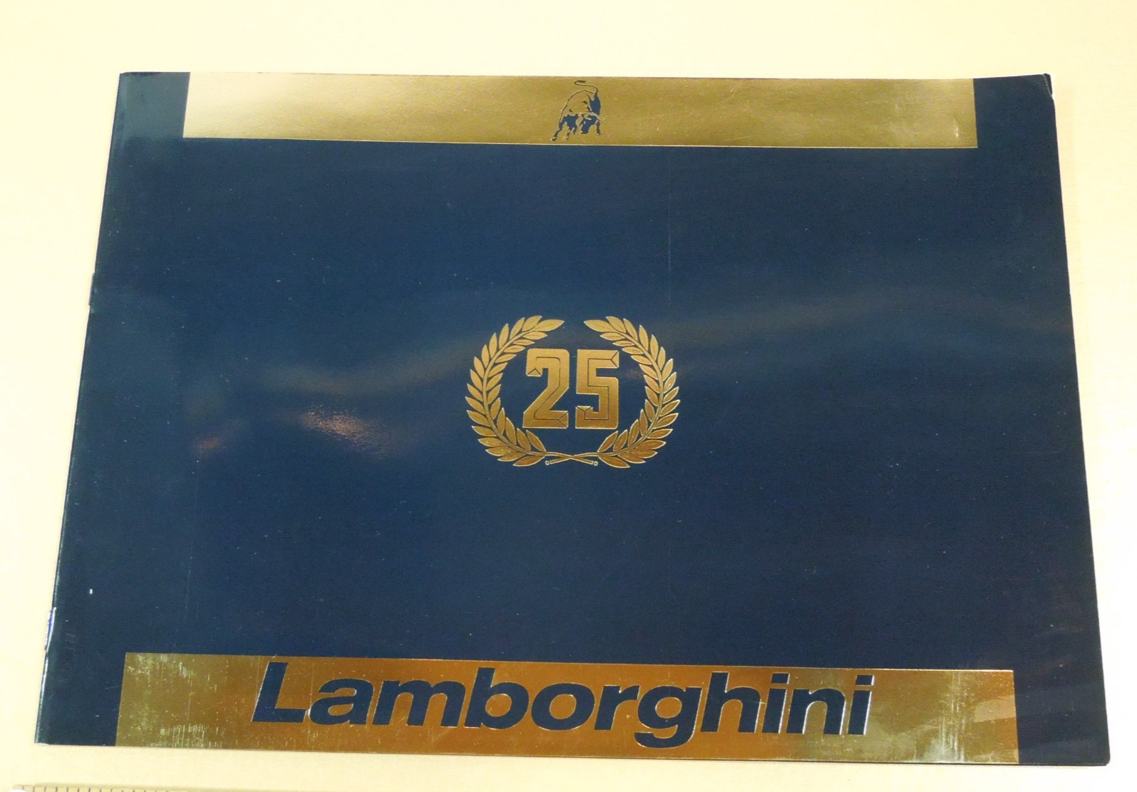 VINTAGE NOS ORIGINAL LAMBORGHINI 25th ANNIVERSARY COUNTACH BROCHURE VINTAGE NOS ORIGINAL LAMBORGHINI 25th ANNIVERSARY COUNTACH BROCHURE
