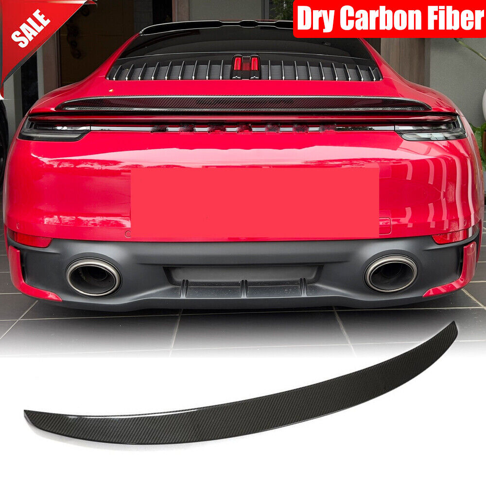 For Porsche 911 992 Carrera 4 S 4S 19UP Dry Carbon Fiber Rear Trunk Spoiler Wing
