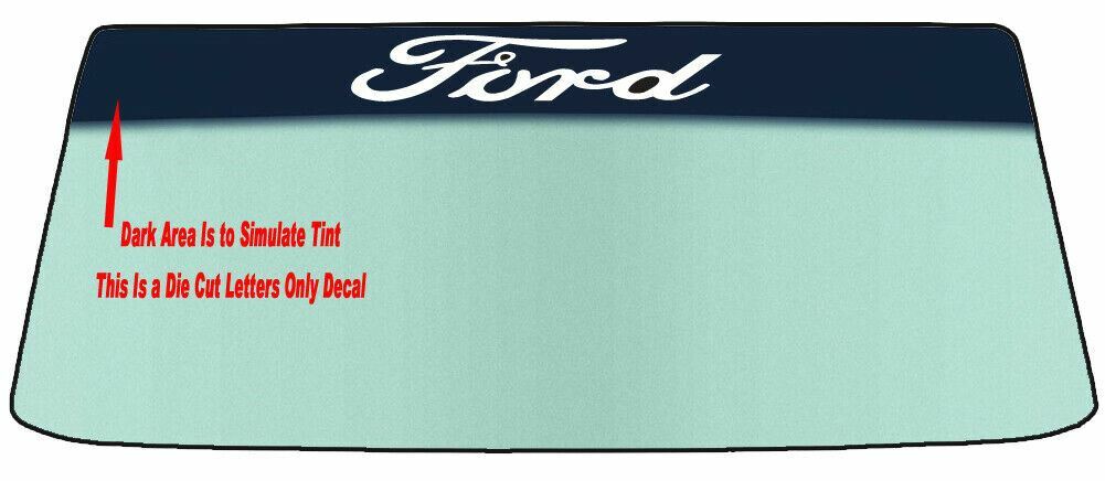 FITS FORD CUSTOM WINDSHIELD BANNER DIE CUT DECAL -  APPLICATION TOOL INCLUDED
