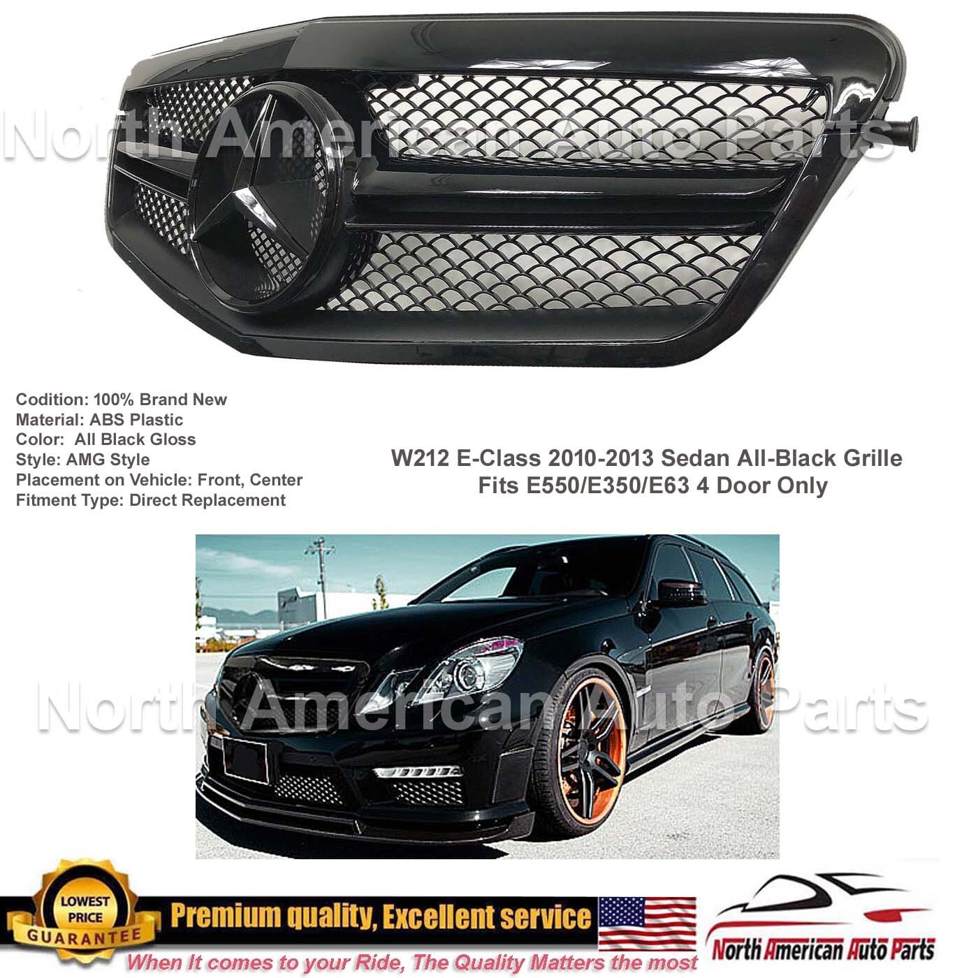E63 E-Class Grille All Black E350 E550 2010 2011 2012 2013 Sedan Black Star New E63 E-Class Grille All Black E350 E550 2010 2011 2012 2013 Sedan Black Star New