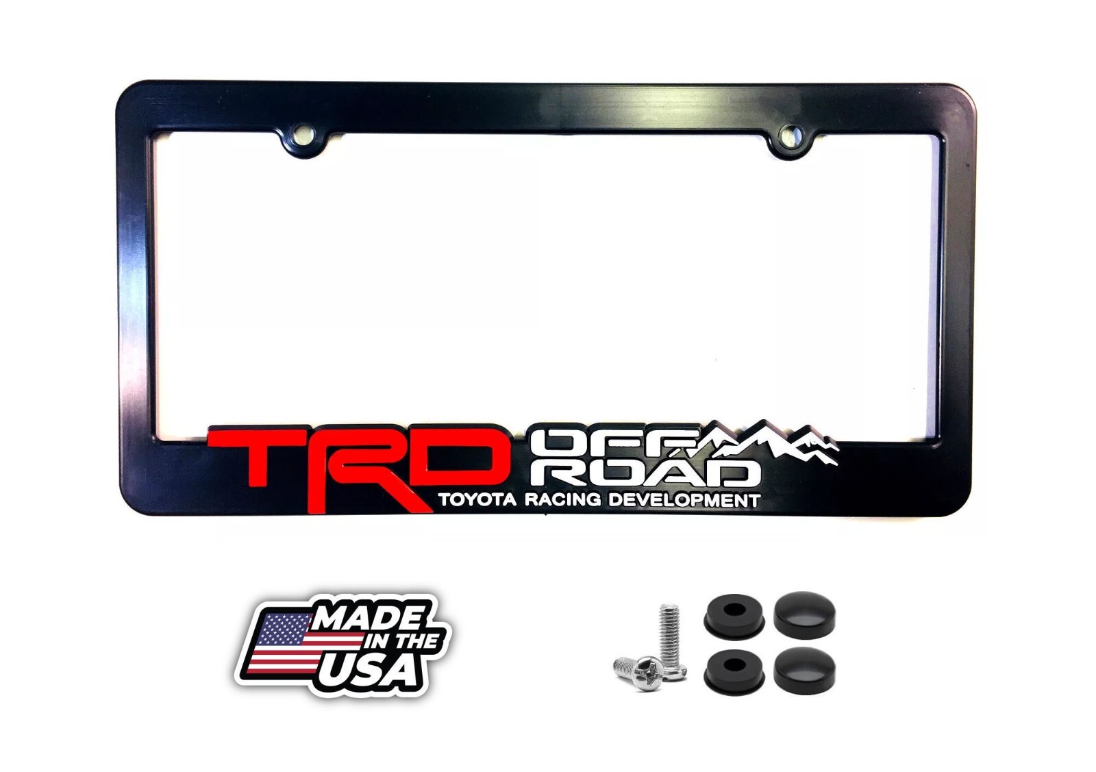 TRD OFF ROAD License Plate Frames Toyota Racing Development Tacoma Tundra 4Runne