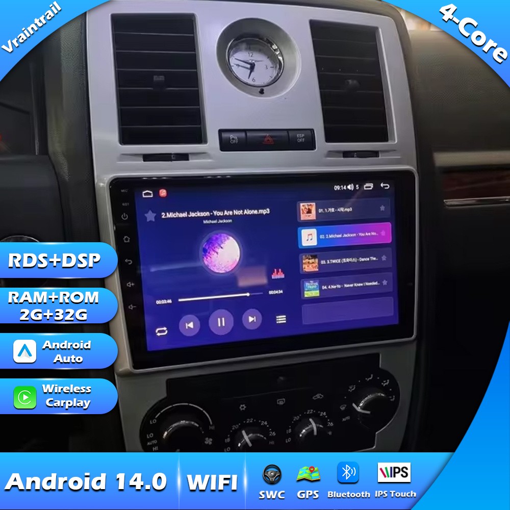 For Chrysler 300C 2004-2007 Multimedia Players Video Autoradios Carplay GPS Navi