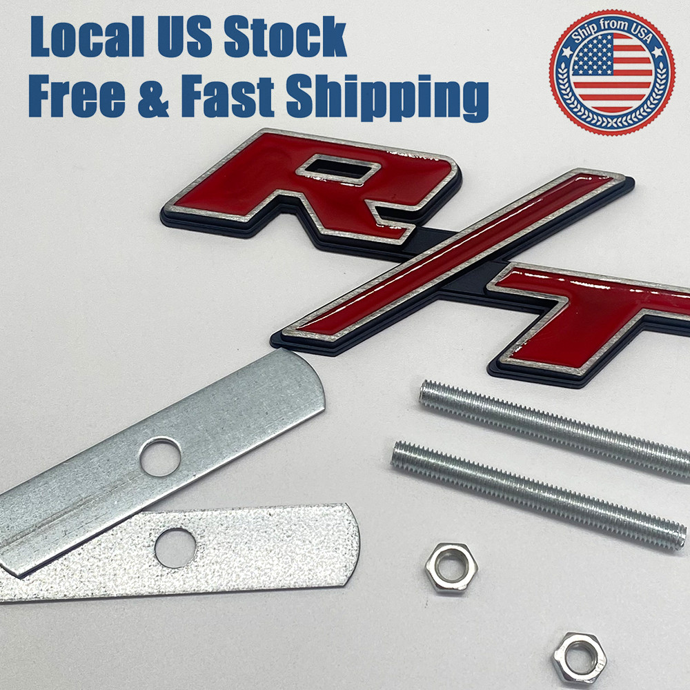 3D Metal Red Chrome Letter Badge For R/T RT Front Grille Emblem Nameplate 3D Metal Red Chrome Letter Badge For R/T RT Front Grille Emblem Nameplate