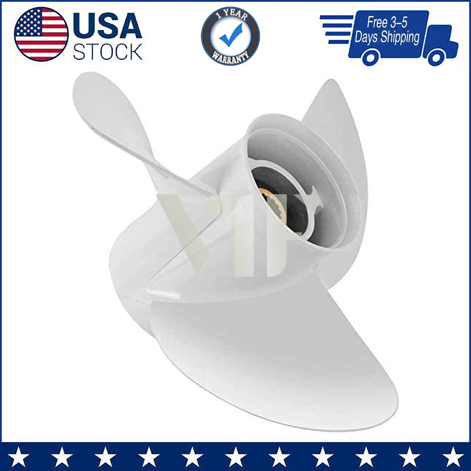 13 3/4 x 15-K Aluminum Outboard Boat Propeller fit Yamaha 50-130HP 15tooth RH