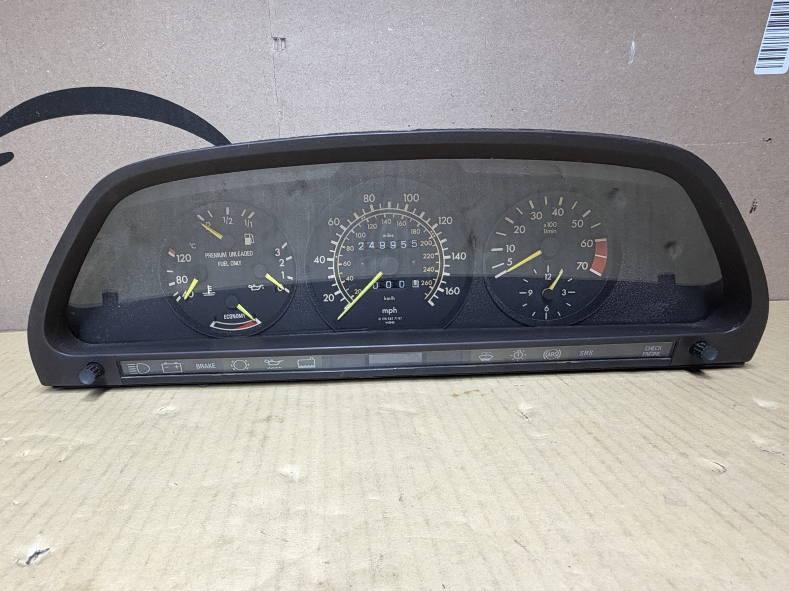 Instrument Speedometer Cluster Assembly Mercedes W126 560sel 420sel 400se oem