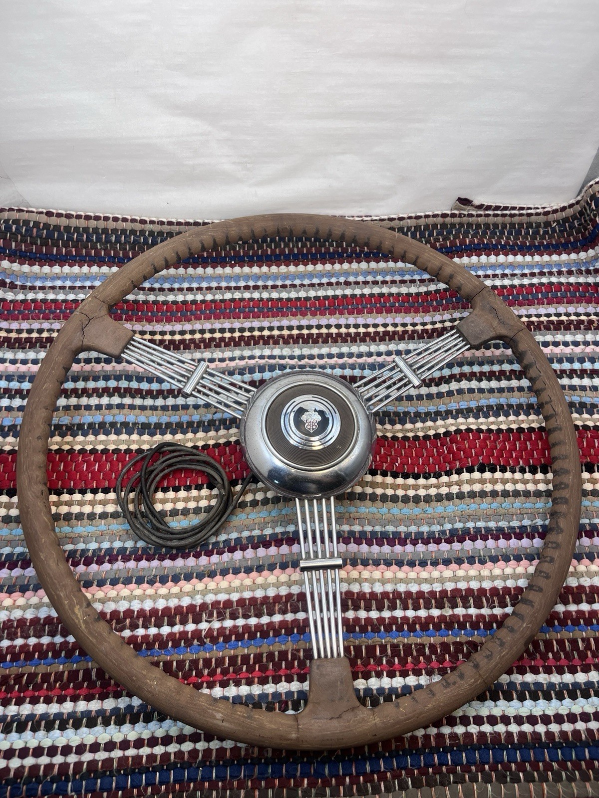 1936 1937 120 6 Cyl Packard OEM Banjo Steering Wheel Horn Button Three Spoke