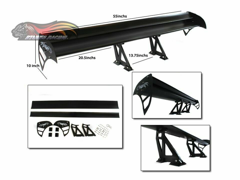 GT Wing Type S Racing Rear Spoiler BLACK For Leaf/Lucino/GT-R/March/Micra/Multi