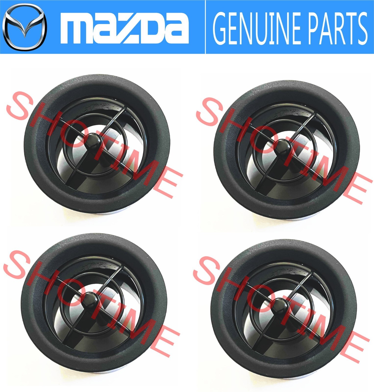 MAZDA OEM 90-97 Roadster MX-5 Miata NA AC Dash Air Ventilator Vent Louver 4pcs MAZDA OEM 90-97 Roadster MX-5 Miata NA AC Dash Air Ventilator Vent Louver 4pcs