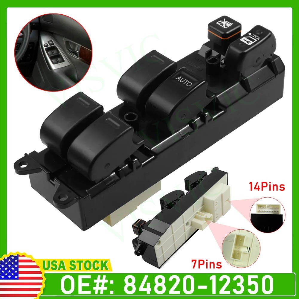 84820-12350 New RHD Electric Power Window Switch For Toyota Corolla