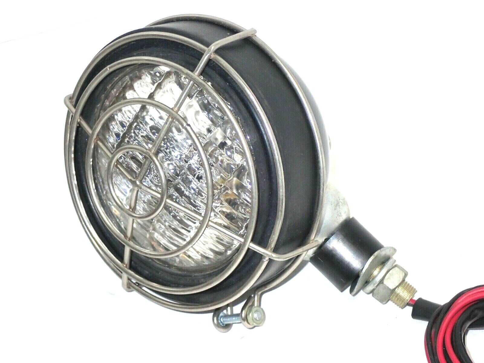 NOS NEW Vintage STEWART WARNER HEAD Lamp w/ Guard 48V 