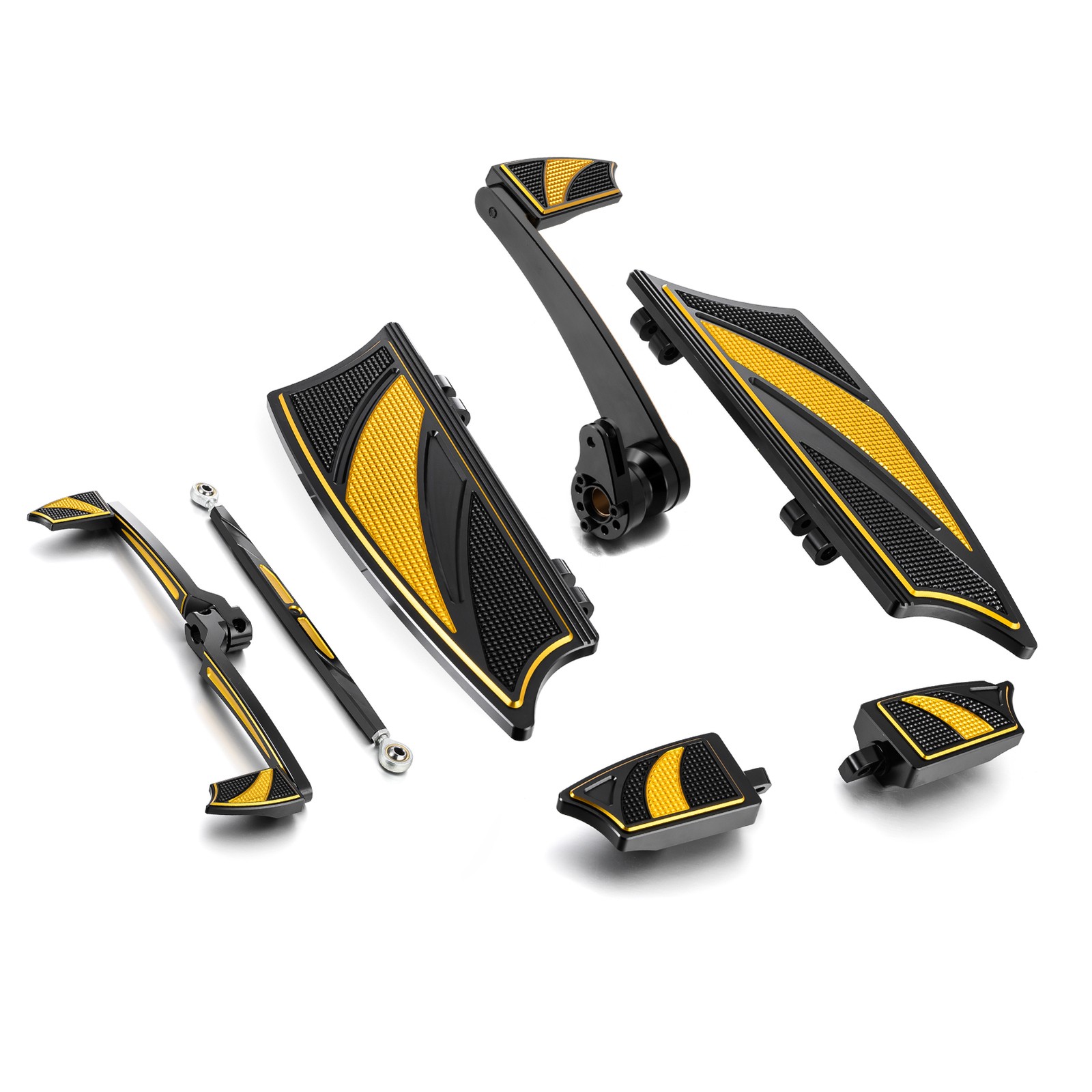 Floorboard Diamond Anodized Gold For Harley Road King Street Electra Glide 14-26