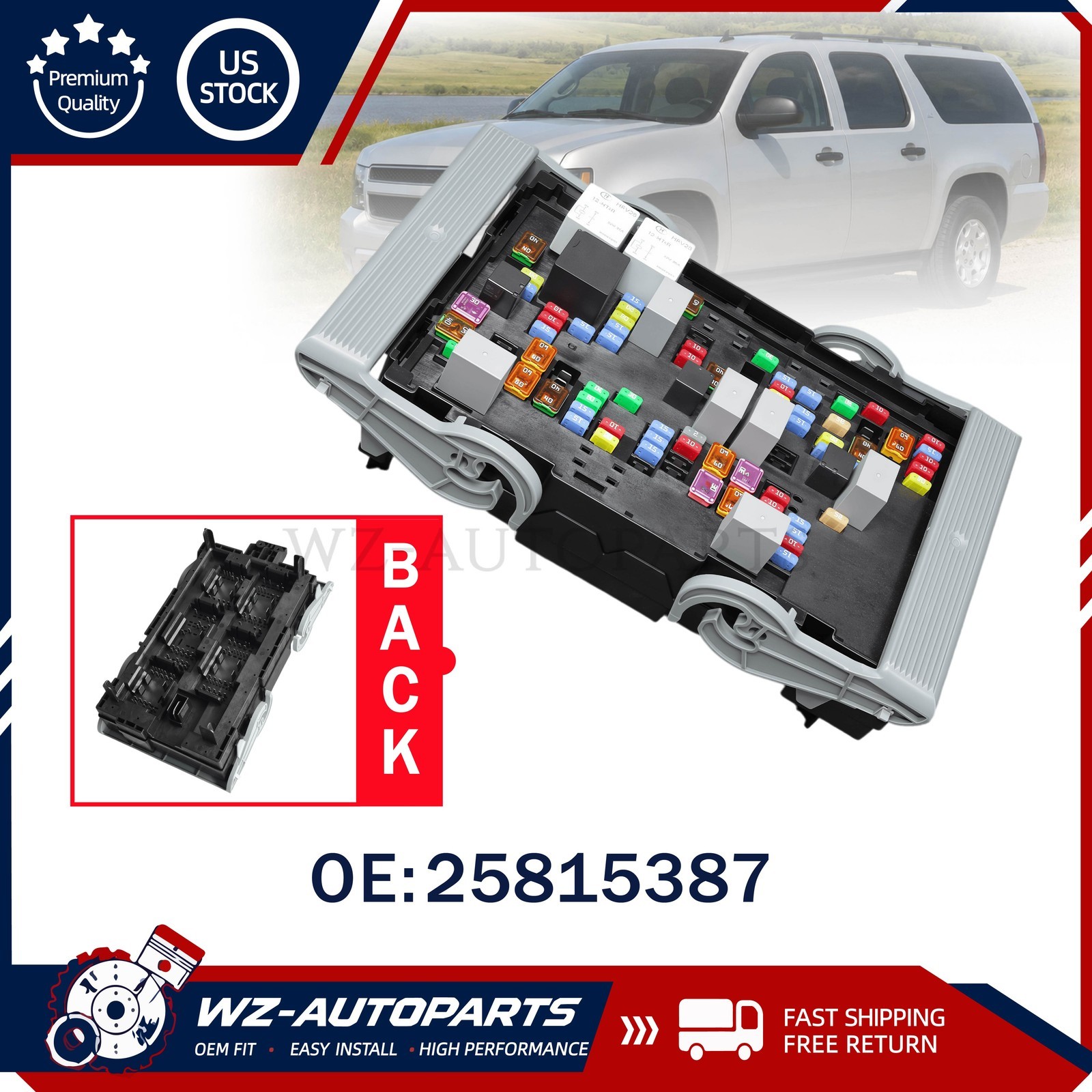 For 2007-2010 Chevy GMC 2500HD 6.6L LMM Duramax Engine Bay Fuse Box 19210439 For 2007-2010 Chevy GMC 2500HD 6.6L LMM Duramax Engine Bay Fuse Box 19210439