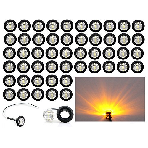 Pack of 50 Madcatz Amber Light Clear Lens 3/4\