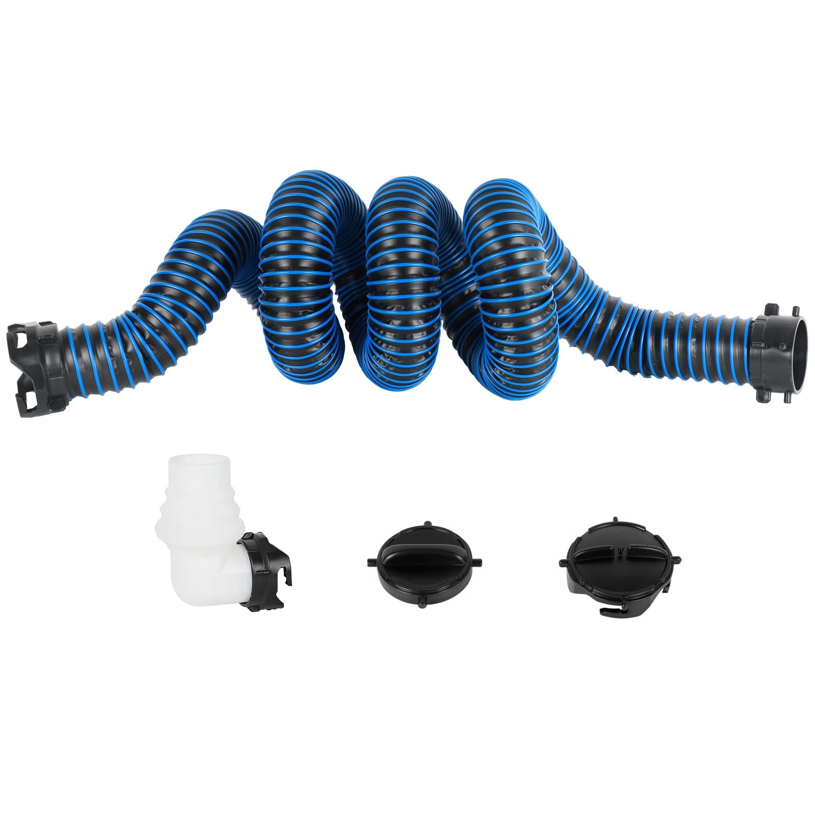 OUTPRIZE 10FT RV Sewer Hose, EXTREME Heavy Duty 24 Mil TPE 10FT, Blue OUTPRIZE 10FT RV Sewer Hose, EXTREME Heavy Duty 24 Mil TPE 10FT, Blue