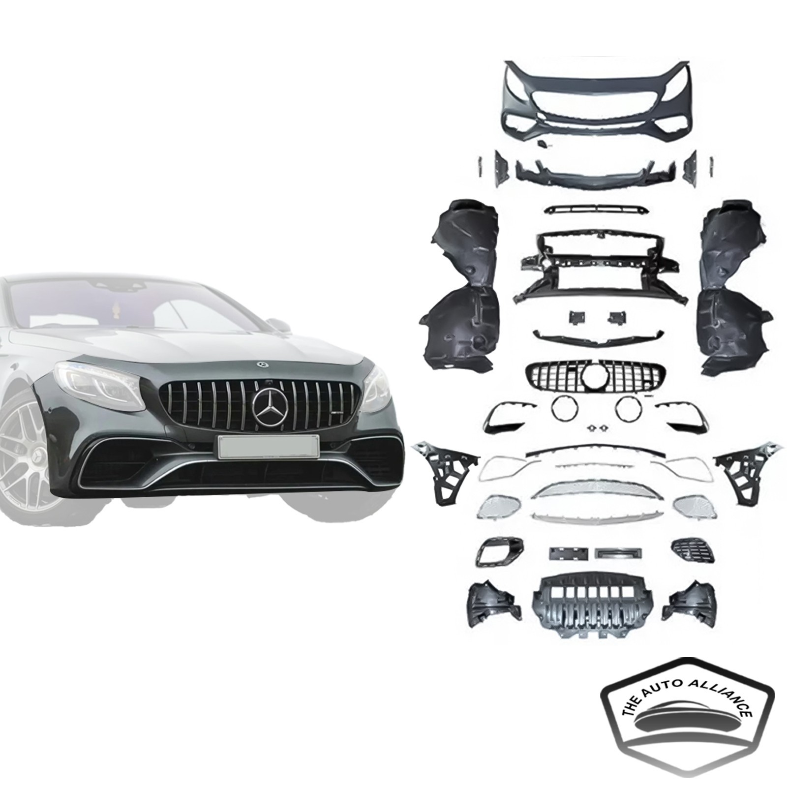 For 2015-2021 Mercedes-Benz S Class Coupe W217 S63 AMG Style Front Bumper Kit