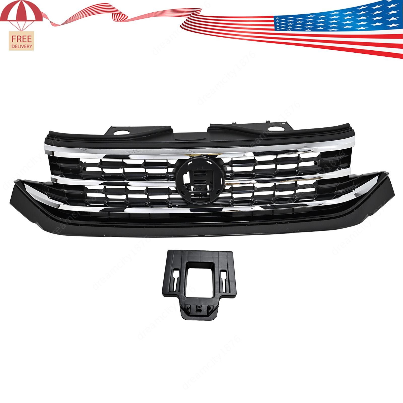 New Front Bumper Grille Replaces Fits Volkswagen Atlas 2020 2021 2022 2023 US