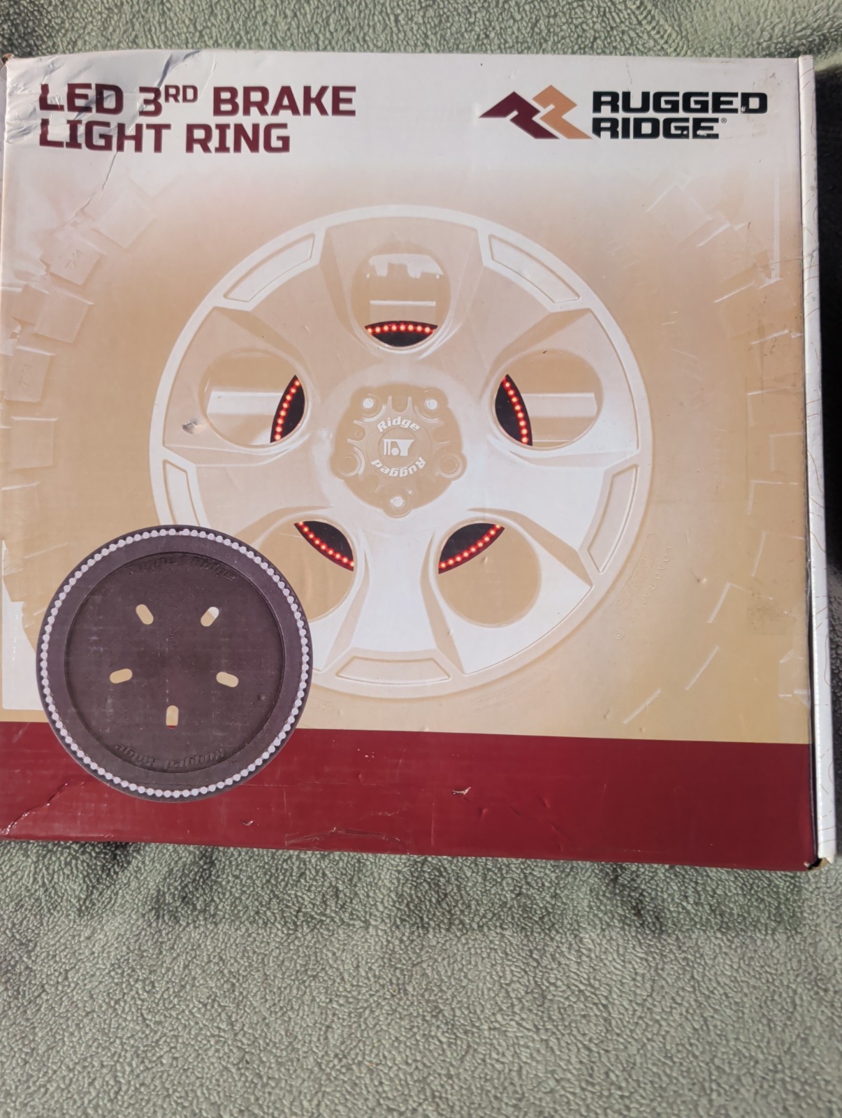 Rugged Ridge LED 5 Lug 3rd Brake Light Ring for 15\ Rugged Ridge LED 5 Lug 3rd Brake Light Ring for 15\