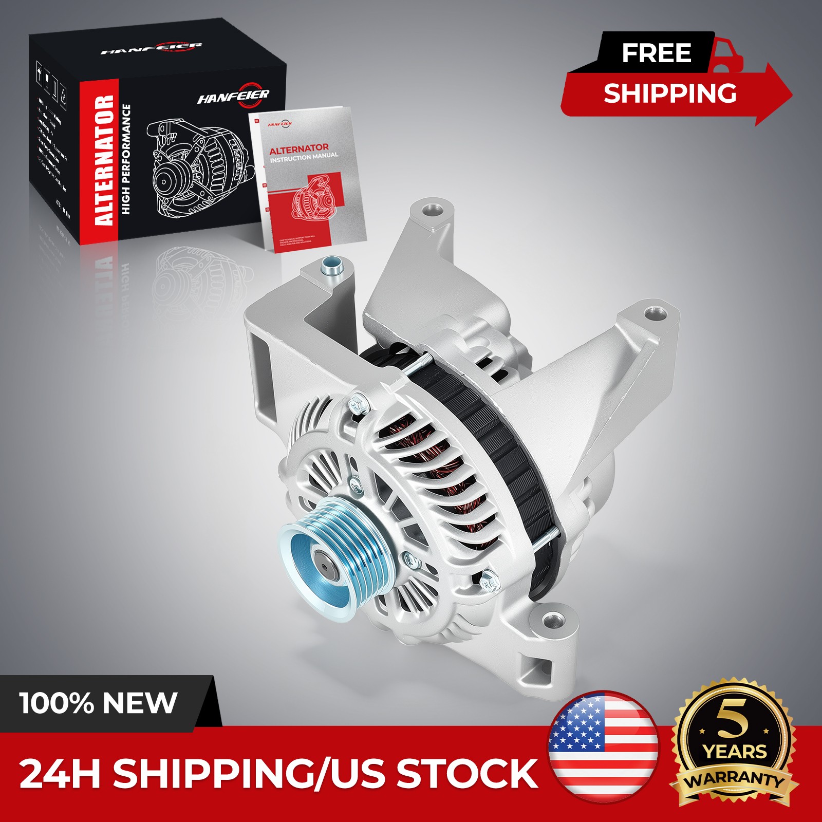 New Alternator 11008 For 2004-09 Mazda 3 L4 2.0L/2.3L 2006-07 Mazda 5 L4 2.3L CW New Alternator 11008 For 2004-09 Mazda 3 L4 2.0L/2.3L 2006-07 Mazda 5 L4 2.3L CW