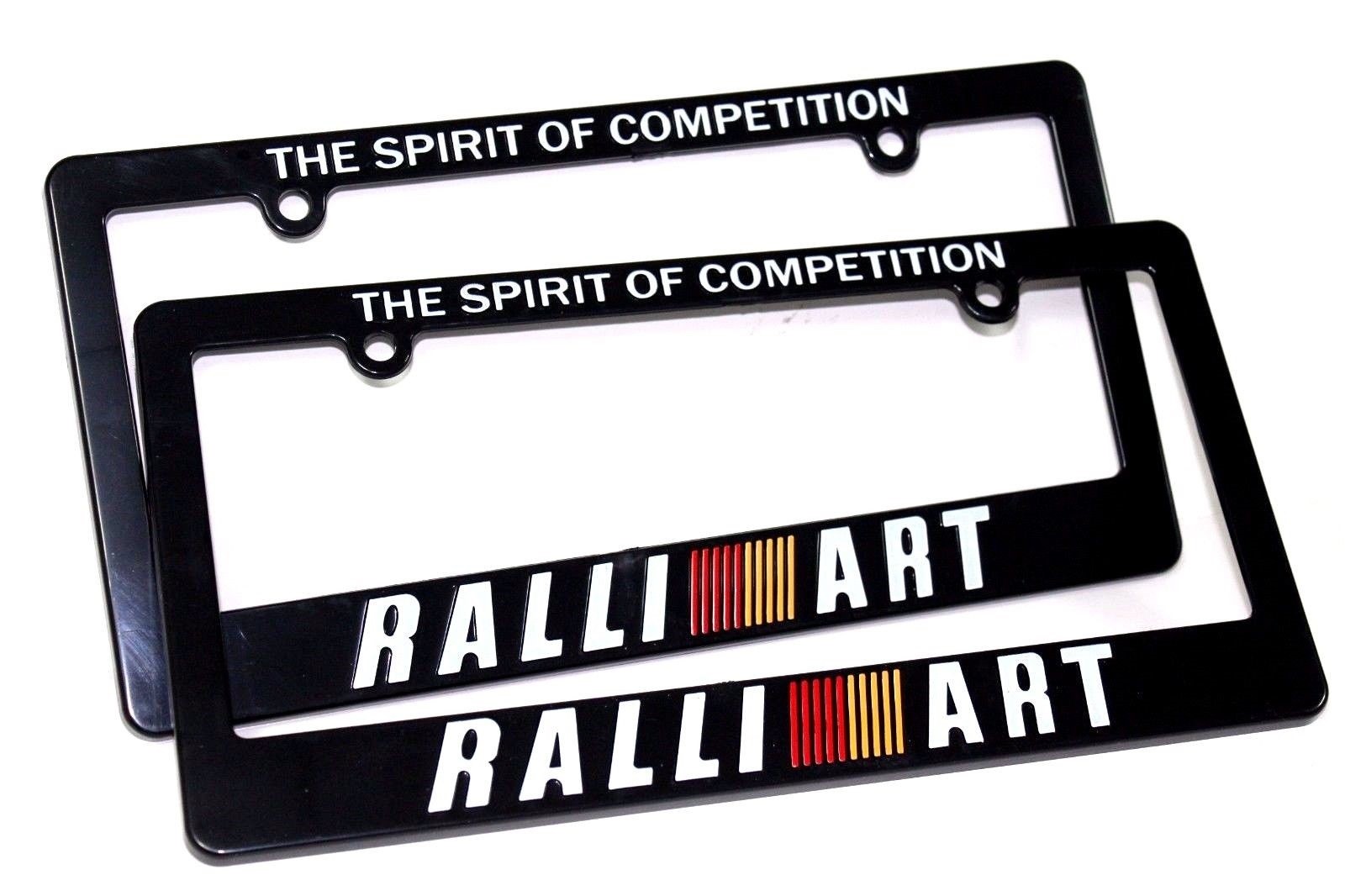 X2 RALLIART License Plate Frame For MITSUBISHI LANCER EVOLUTION 7 8 9 X GALANT