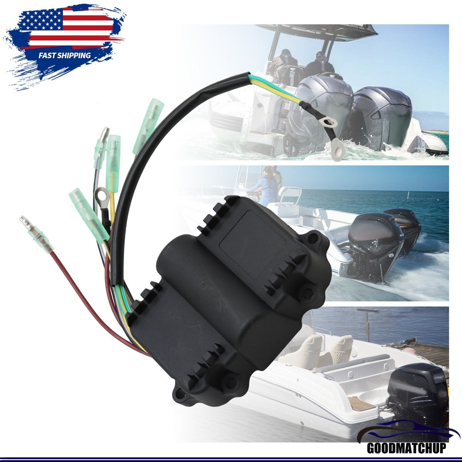 1984-1998 For Mercury/Mariner 6hp-35hp Outboard Switch Box CDI 339-7452A19 2-Cyl