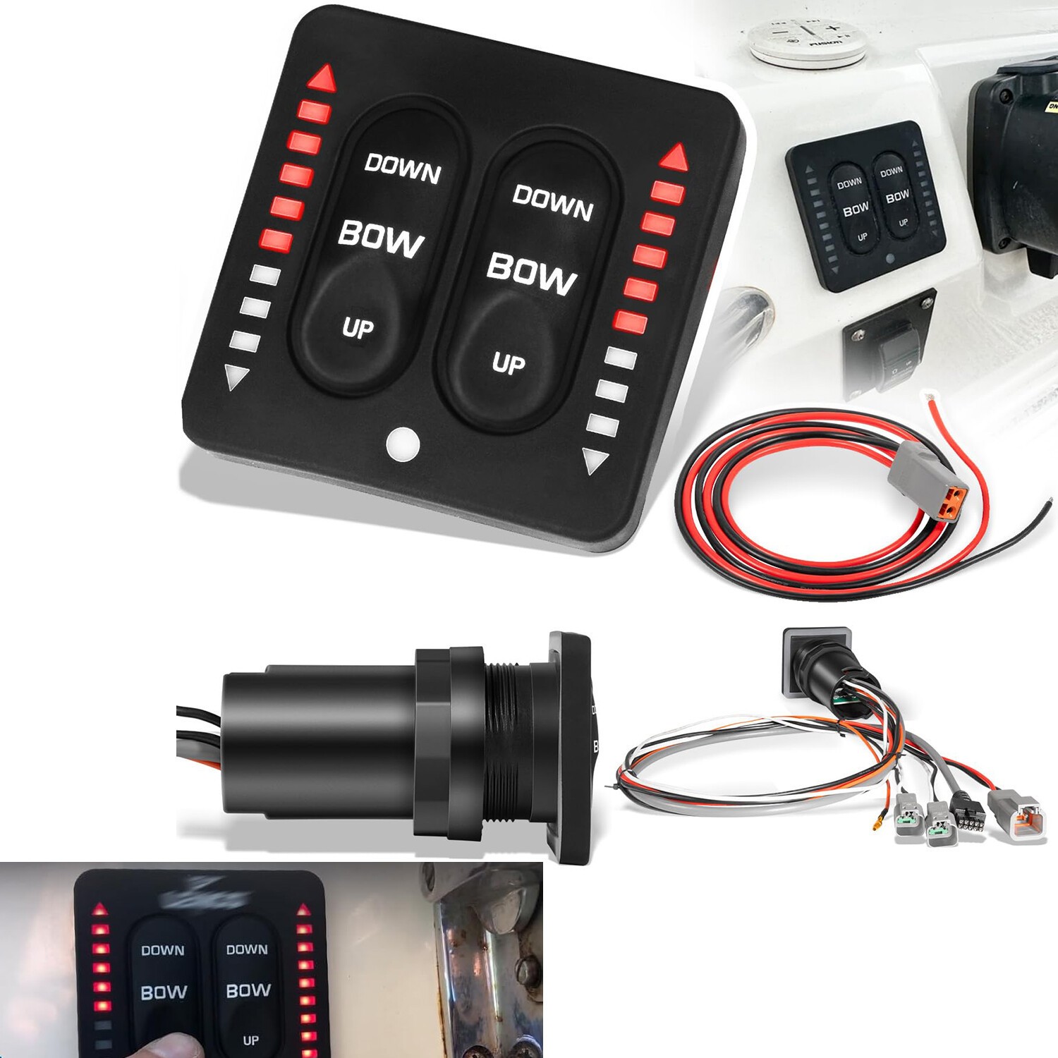 15170-001 LED Integrated Indicator Switch Kit for Lenco Marine Single Actuator 15170-001 LED Integrated Indicator Switch Kit for Lenco Marine Single Actuator