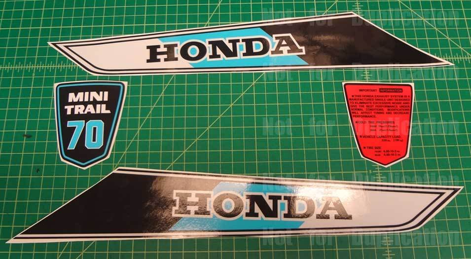 1981 81\' CT-70 CT70 4pc Vintage Frame Trail decals stickers graphics pegatinas
