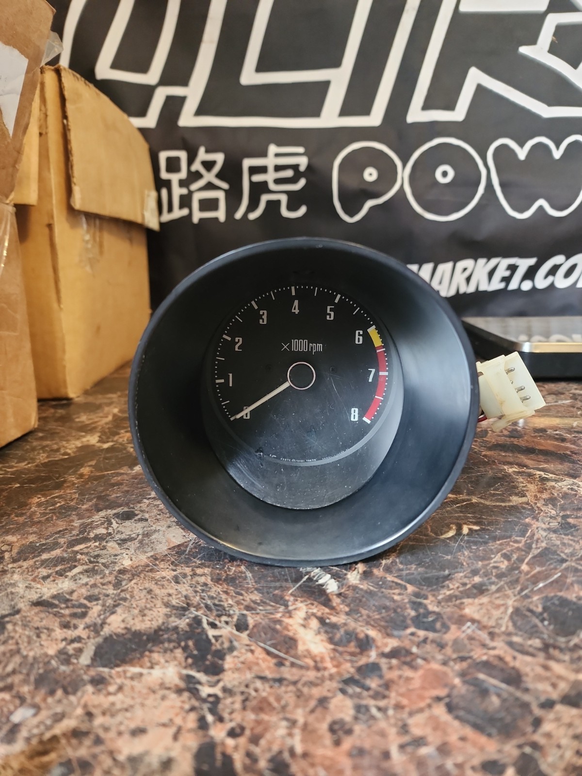 Datsun 240Z Tachometer 7k Redline Harness Tested Working used oem Datsun 240Z Tachometer 7k Redline Harness Tested Working used oem
