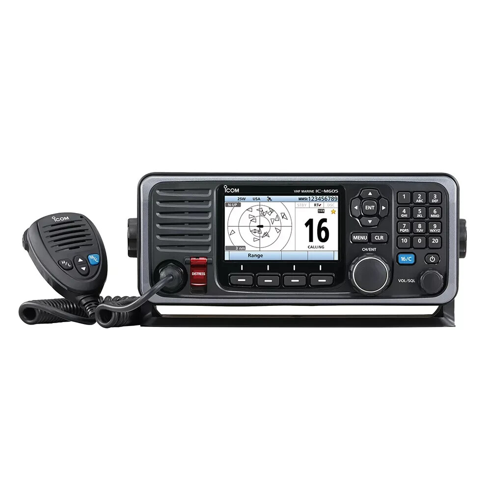 NEW Icom M605 Fixed Mount 25W VHF w/Color Display M605 31