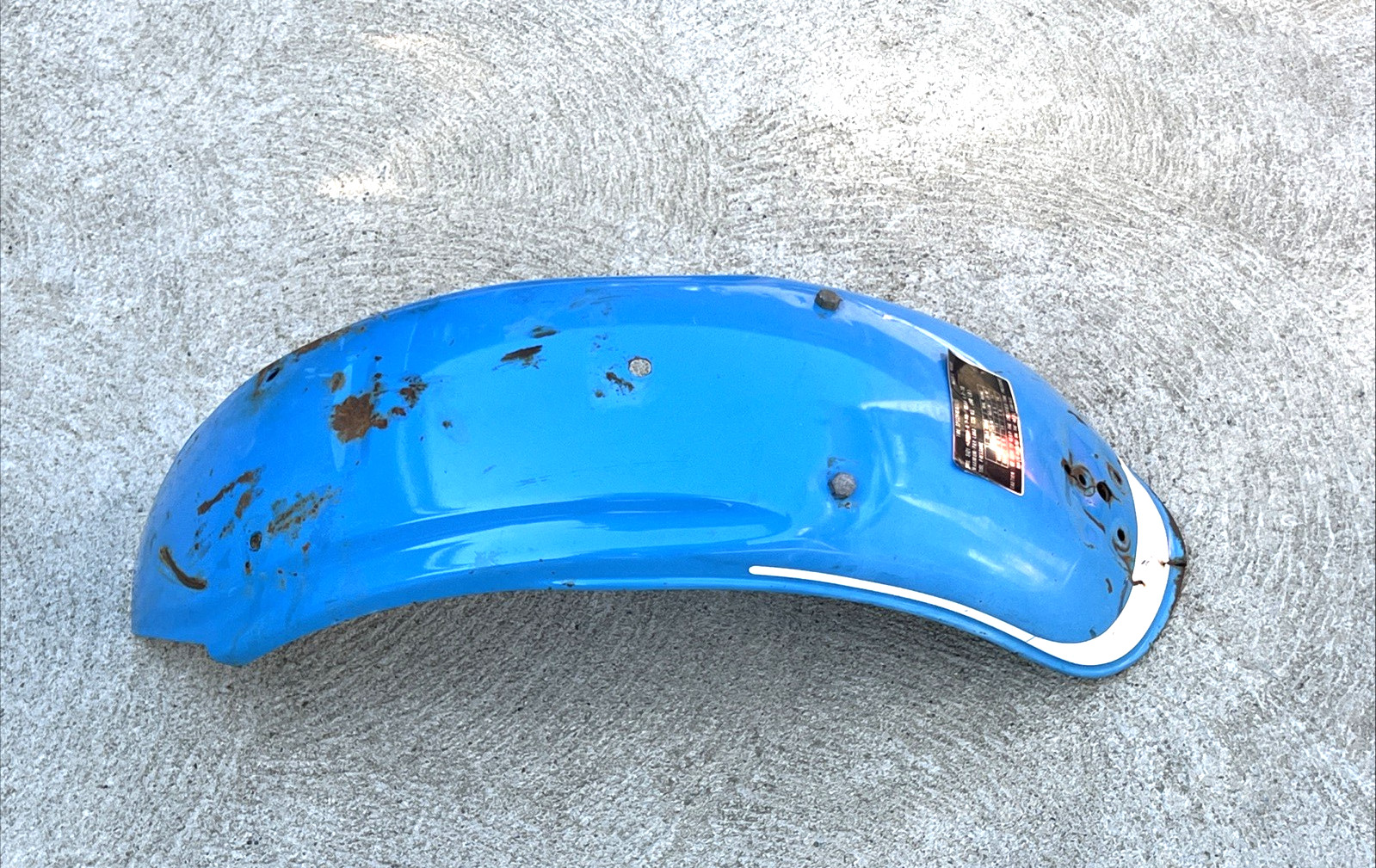 73 Suzuki RV90 Rover  Van Van  Rear Metal Fender BLUE