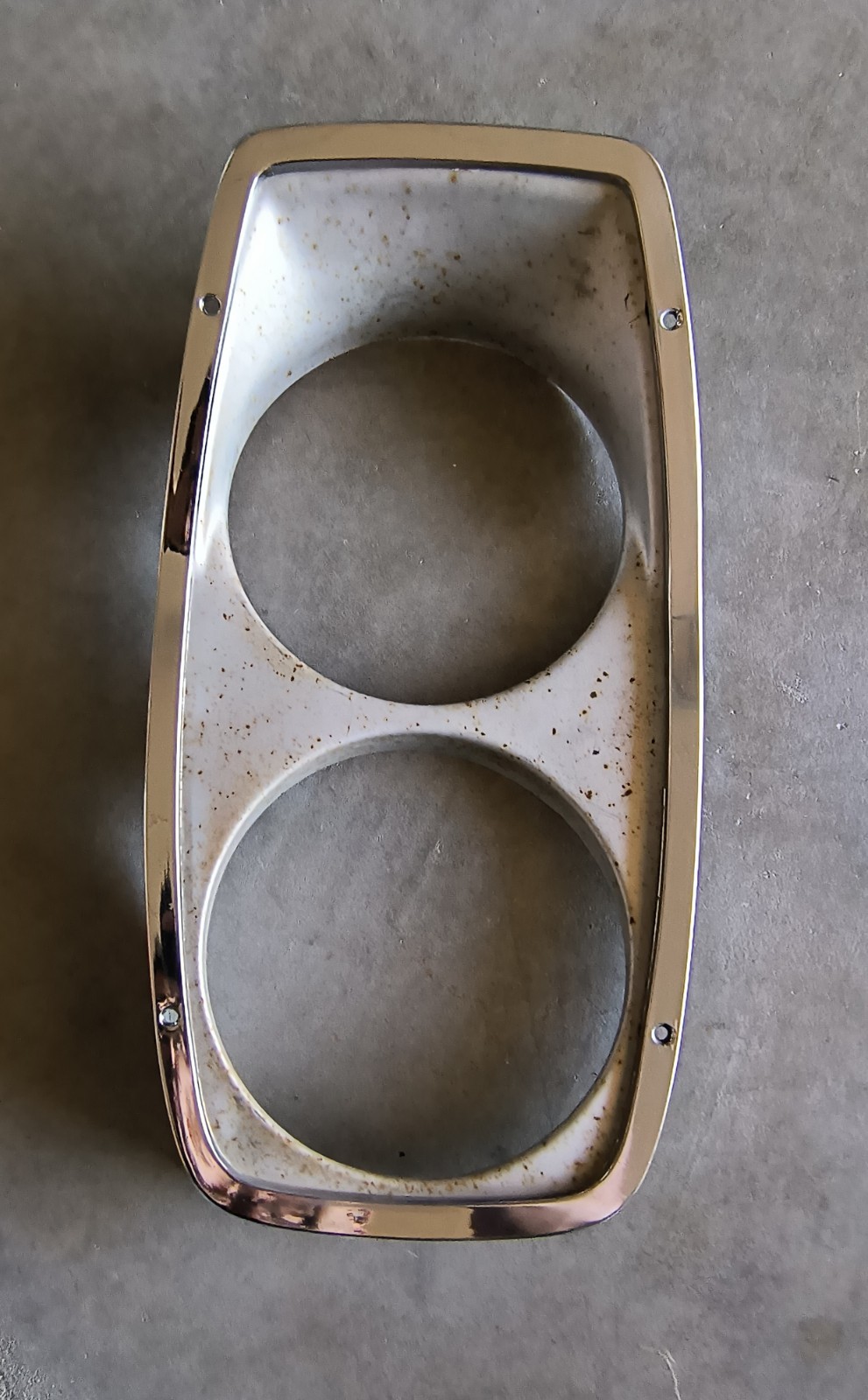 1965 Ford Galaxie Headlight Lamp Surround Bezel Trim, Chrome, Left Driver Side 1965 Ford Galaxie Headlight Lamp Surround Bezel Trim, Chrome, Left Driver Side